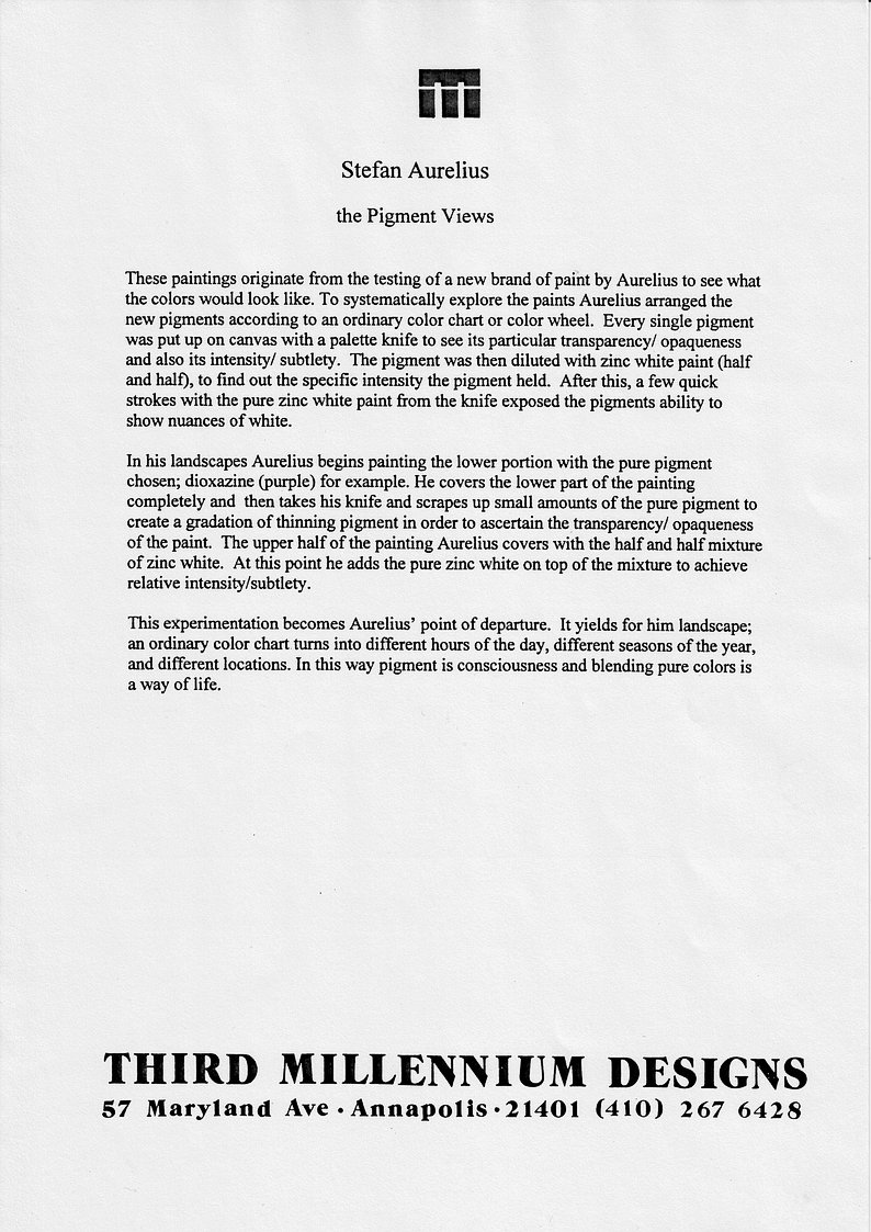 Writings for the Pigments View Writings for the Pigments View