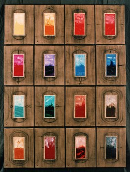 16 separate landscapes, in the collection of 45 views from the colorchart, named Pigment View.