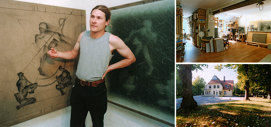 Stefan Aurelius and his art studio